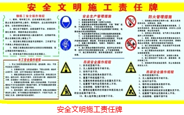 安全文明施工責(zé)任牌