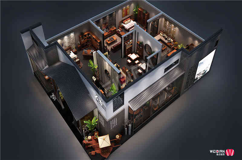 花梨概念深圳國際家具展深圳展臺設(shè)計搭建