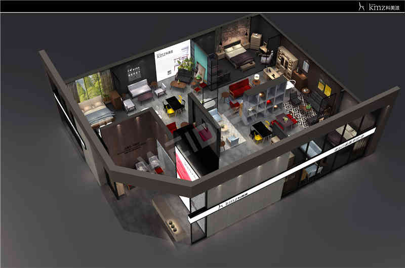 廣州展覽裝飾設計公司助力科美滋廣州國際家具展覽會Ciff展覽、展臺設計搭建