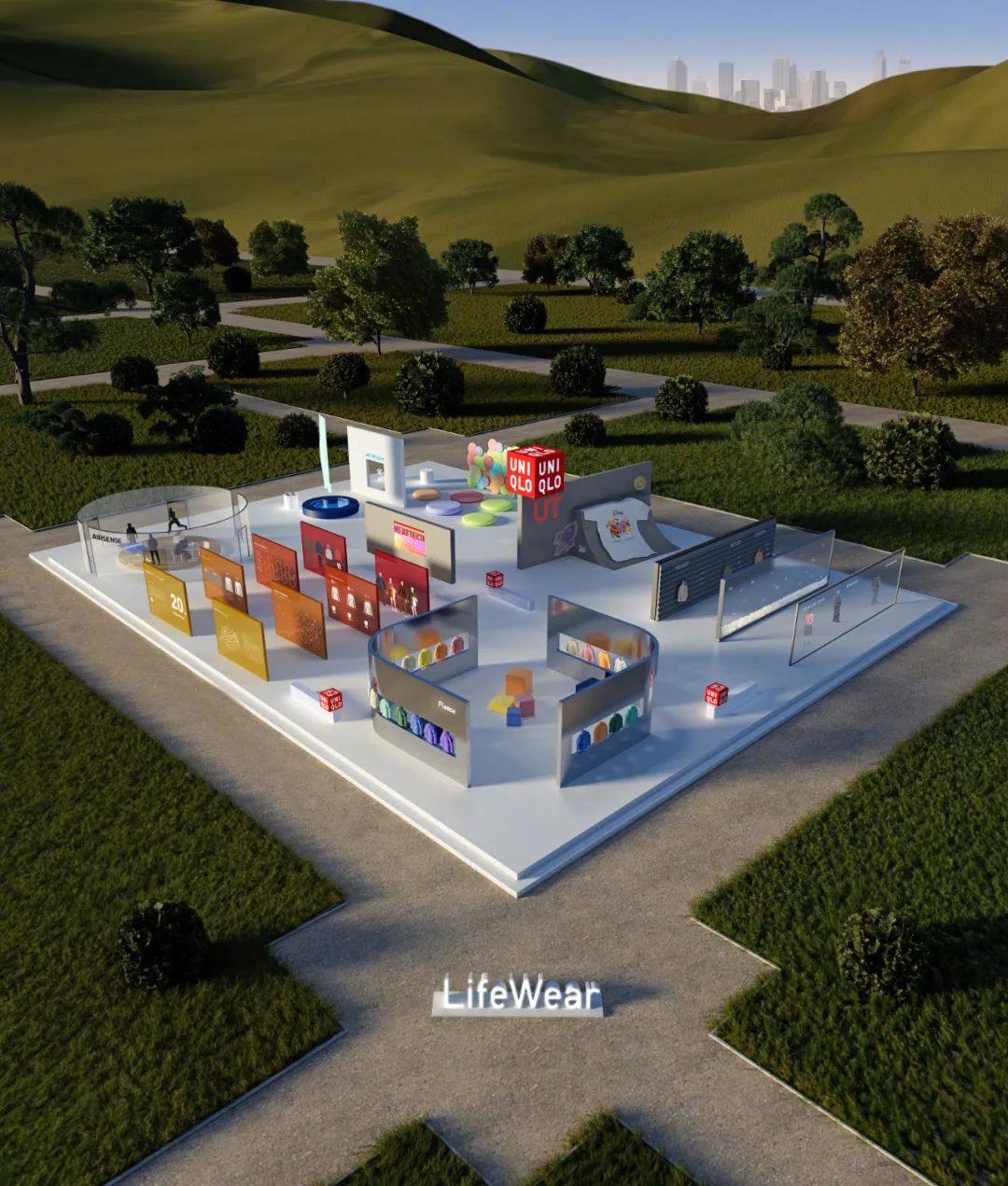 杭州展會設計搭建公司領你看2023進博會最具有創意00家企業展臺（優衣庫展臺）5